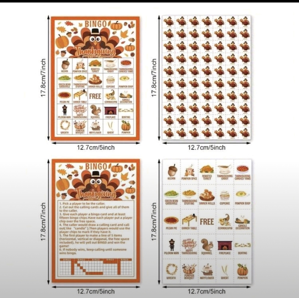 Thanksgiving Bingo Game Set - Picture 4 of 4